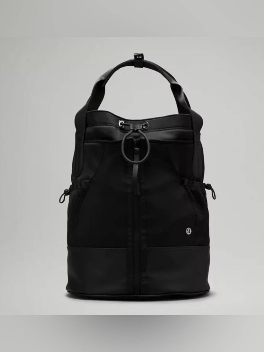 Lululemon Rally Tennis Large Black Drawstring Bucket Backpack